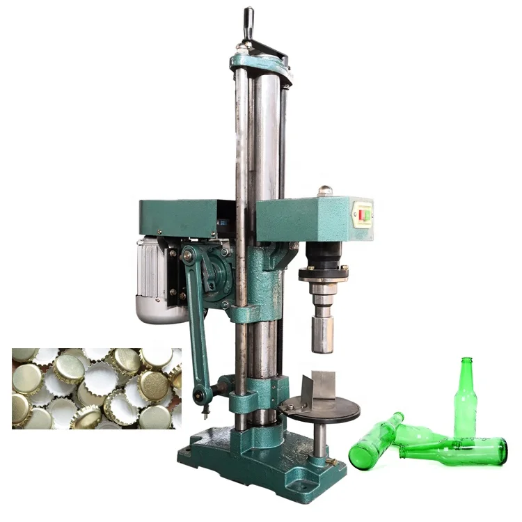 Low price twist off Pneumatic Beer Bottle capper metal cap capping machine 30mm Crown Cap Crimping Machine