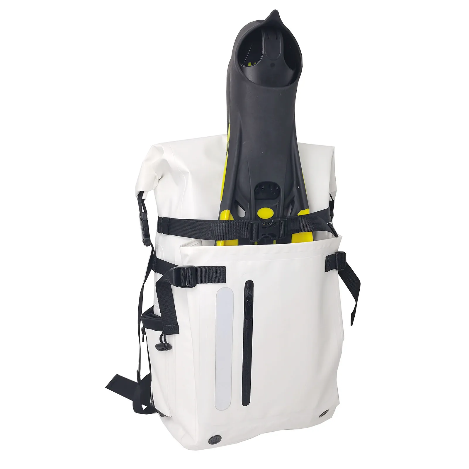 Waterproof Backpack - Heavy Duty Roll-Top Closure, Dry Bag for Diving Fins and Diving Material, Unisex Adult