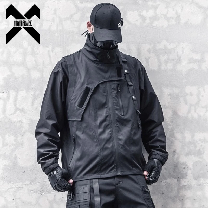 Hip Hop Tactical Vest Men 2023 Autumn Men Functional Cargo Coat Sleeveless Jacket Casual Men Vest Techwear