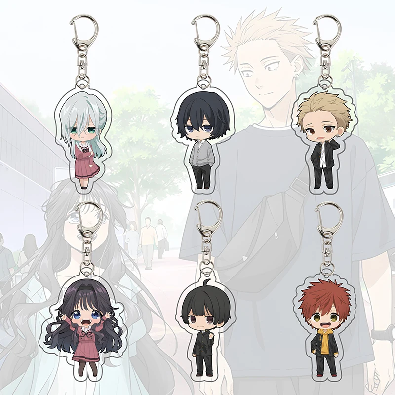 For The Fragrant Flower Blooms with Dignity Acrylic chibi Keychain Figures Rintaro Kaoruko Waguri Cosplay Model Desk Decor Gift