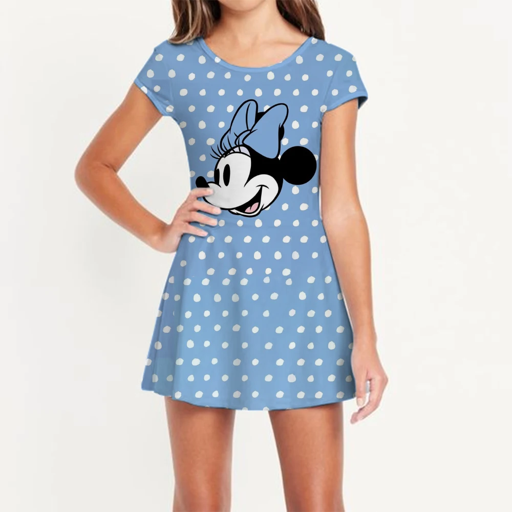 

Summer Girl Dress Cute 3D Print Disney Mickey Mouse Girl Dress Fashionable Children's roupas de natal infantil