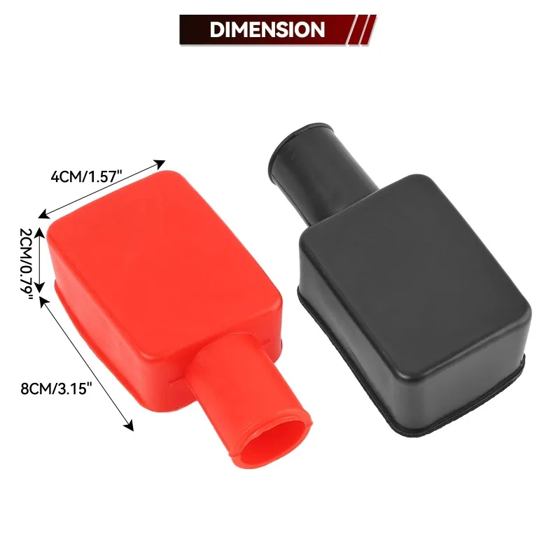 Capuchon de borne de batterie de voiture universel, couvercles de borne positifs négatifs de démarrage, protecteur de remplacement, accessoires de voiture 24.com, 1 paire