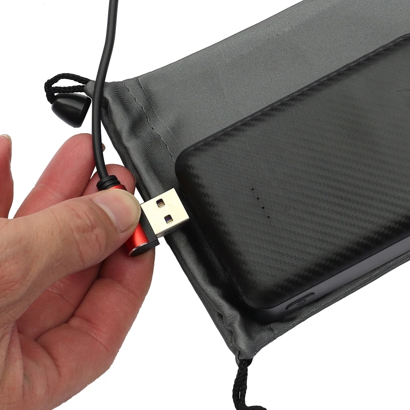 Usb elétrico aquecido saco de dormir forro viagem e folha acampamento 7 zonas aquecimento portátil ao ar livre térmica acampamento piquenique almofada quente