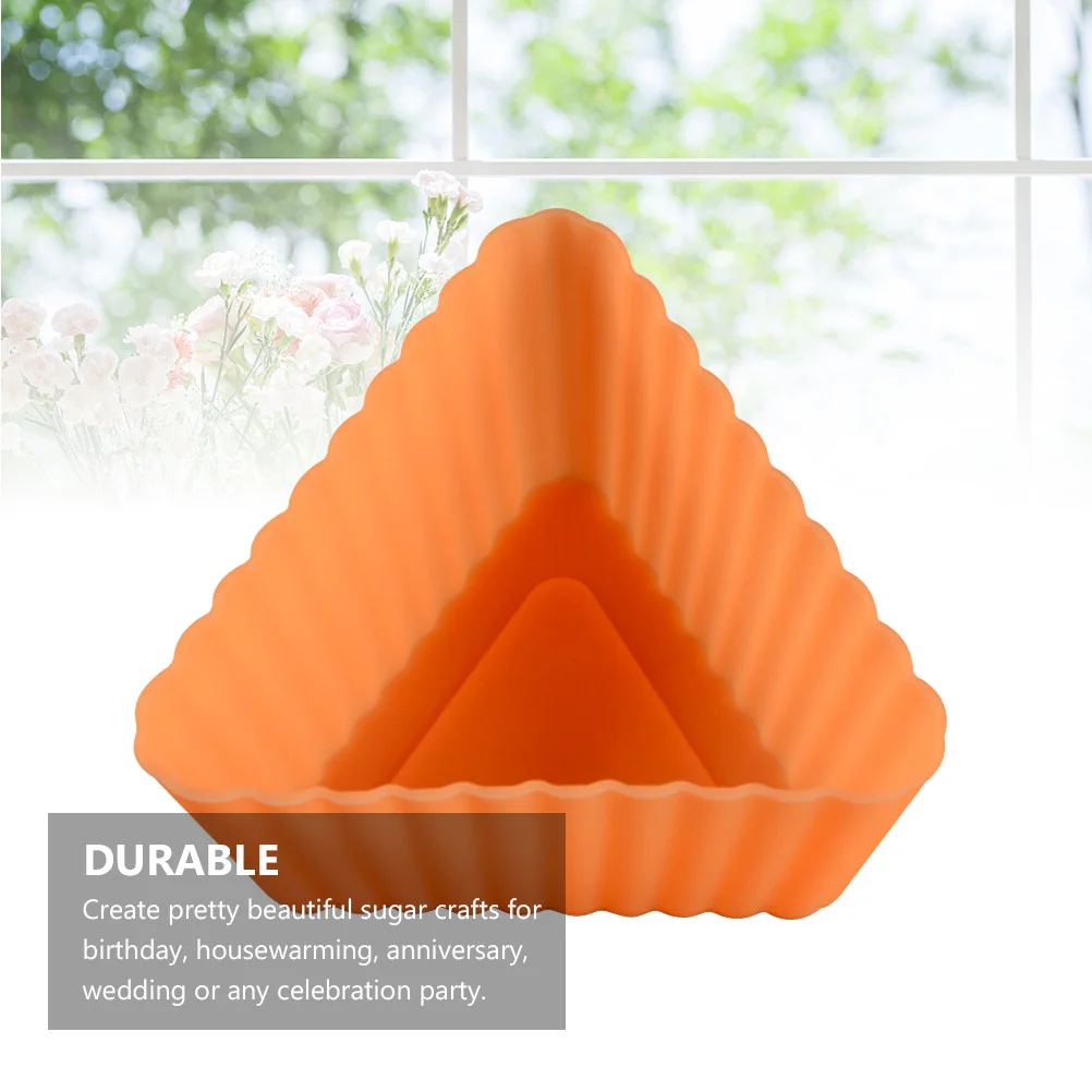 

20Pcs Silicone Muffin Cake Mold Mini Triangle Reusable Cupcake Liners DIY Baking Mold Oven Microwave Safe Silicone Cake Molds