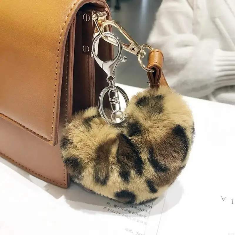 D46E Keyring Phone Handbag Charm Tote Pendant Adorable Fur Ball Fashion Gift