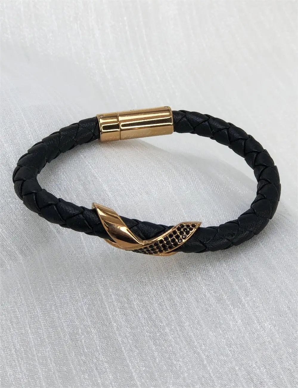 Fashionable New Cross Signature Bracelet 925 Leather Sexy Boys Luxury Personalized Jewelry Gift