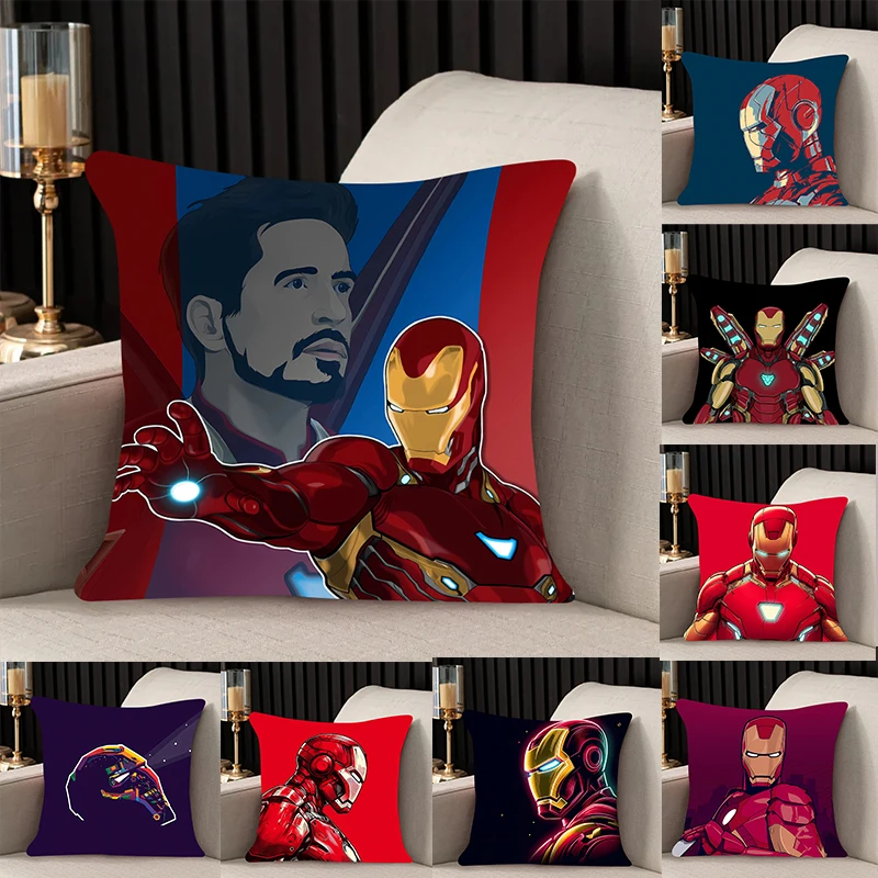 

Pillow Cover Iron Man Birthday Wedding Gifts 50x50 Cushions Covers Dakimakura Throw Pillows iving room Pillowcase boy style gift