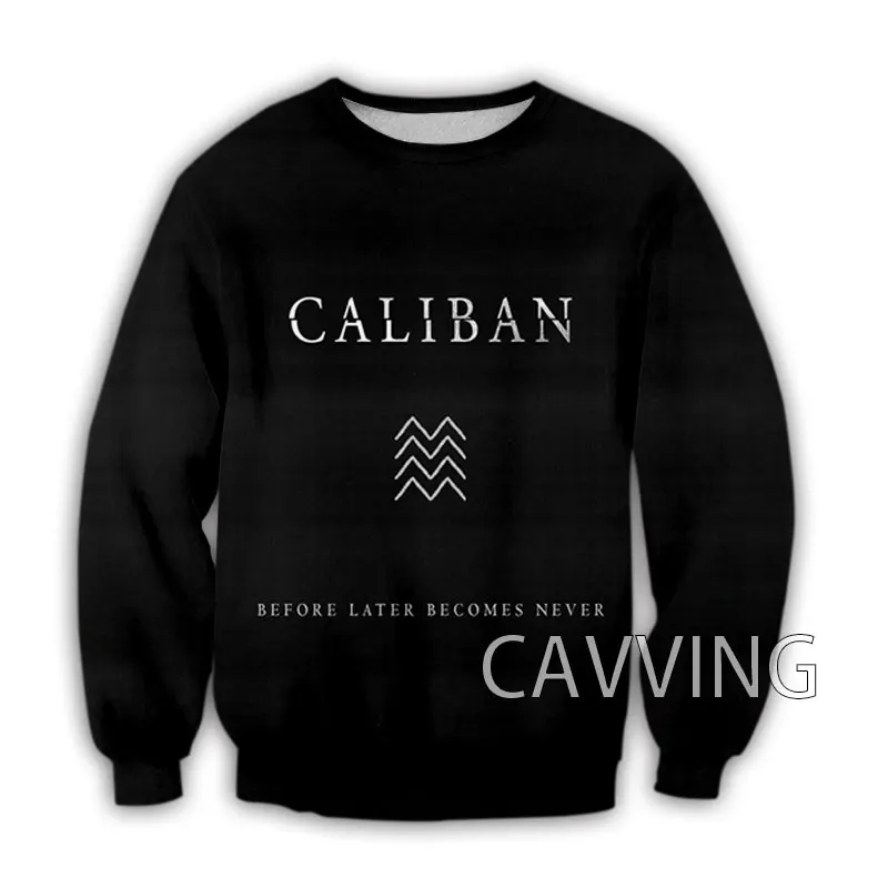 Cavving 3d impresso caliban metalcore banda crewneck sweatshirts harajuku estilos topos camisolas de manga longa para homem/mulher