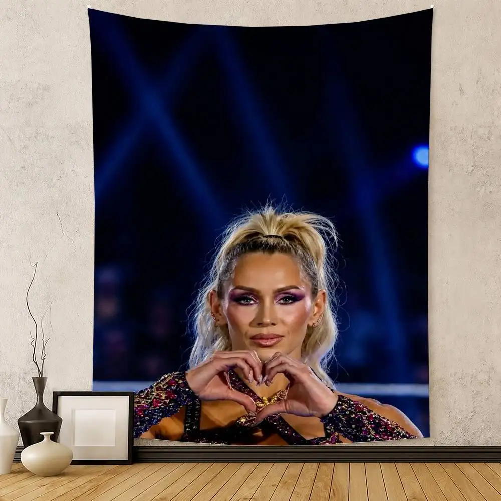 Charlotte Flair Flag Digital Printing Banner for Garage Wall Out Door Decoration