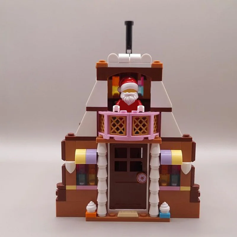 497 PCS MOC Aanpassen Kerst Serie 40809 A-Frame Gingebread Huis Model Bouwsteen Baksteen Creatieve Montage DIY Speelgoed geschenken