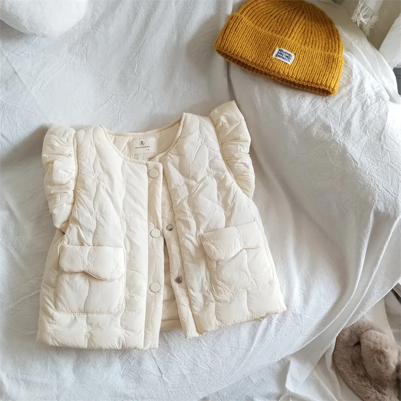 2025 شتاء جديد الأطفال أكمام سترة دافئة طفل الفتيات سترة غير رسمية معطف زائد المخملية سميكة طفل القطن وسادة مبطنة #5
