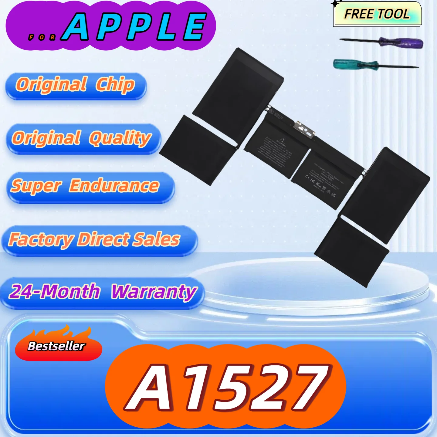 

A1527 Early 2015 Early 2016 Battery for MacBook 12 Inch Retina EMC 2746 2991 3099 MNYG2 MLHA2 MNYF2 MF855 Free Tool+24M Warranty