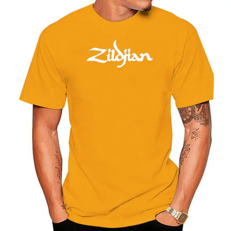 Men T-shirt Summer Jazz Cymbal Piece Cymbals Piece Zildjian Round Neck Short Sleeve