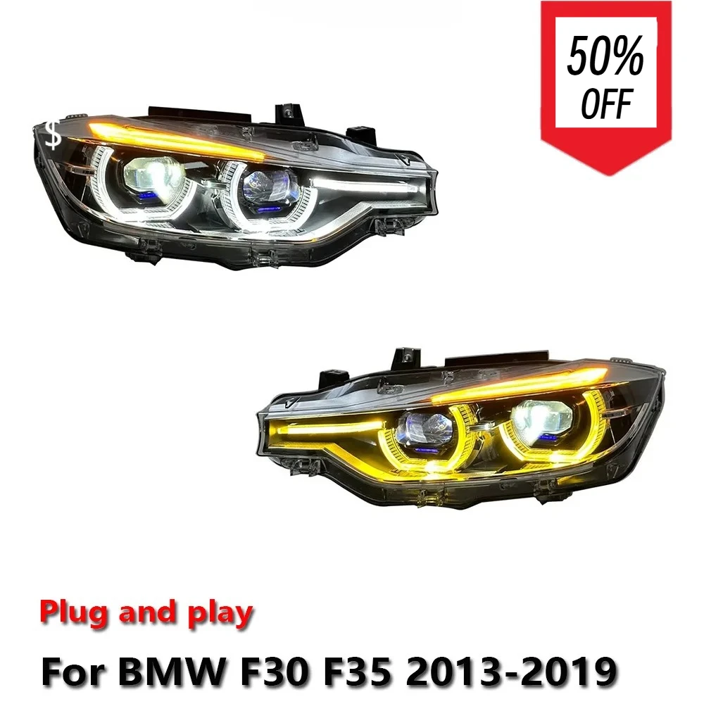 

Car LED Headlight Assemblies For BMW F30 F35 2013-2019 Dual-Color Fog DRL Brake Turn Signal Lamp Plug and Play
