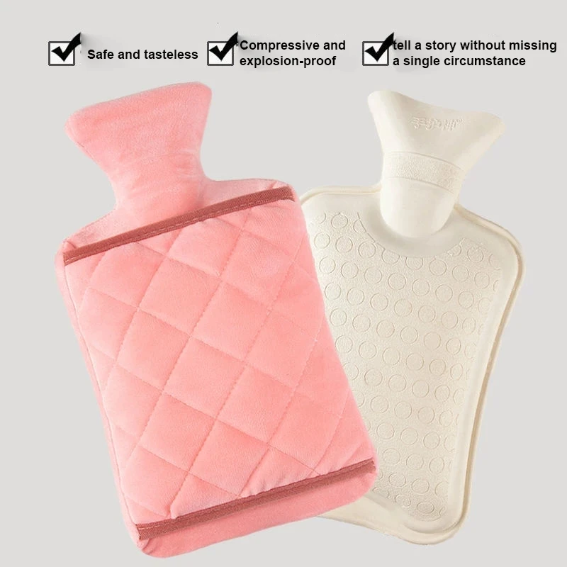 1PC 1000ml Hot Water Bag Water-filling Hot-water Bag Bottle Winter Warm Water Bag Hand Feet Warming Bottle Hot Water Accessories