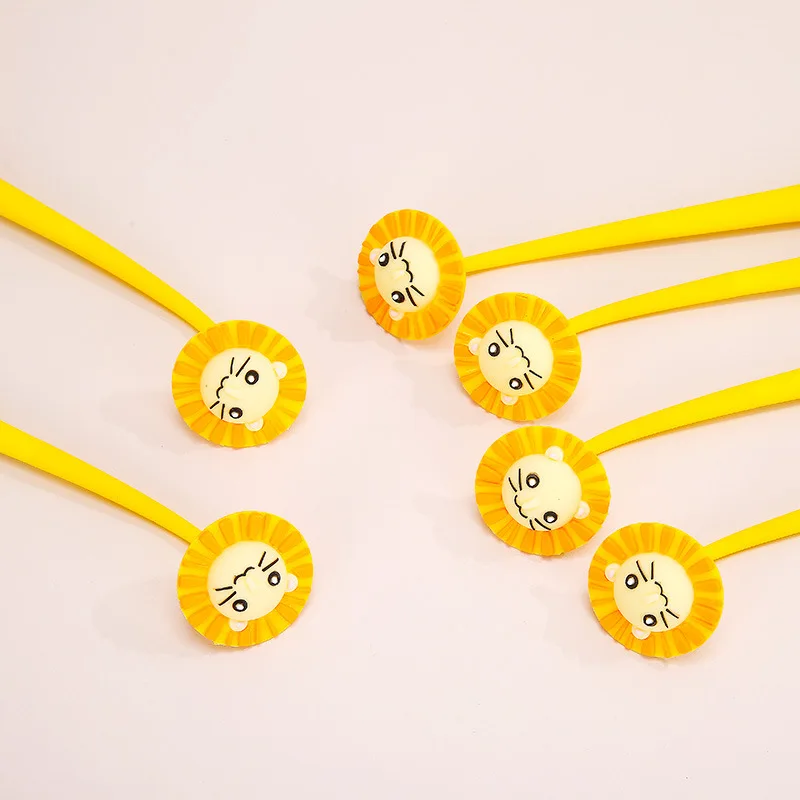 48PCS Cute Little Lion Neutral Pen Black Fountain Pen Creative Office Signature Pen Learning Stationery Can Be Customized