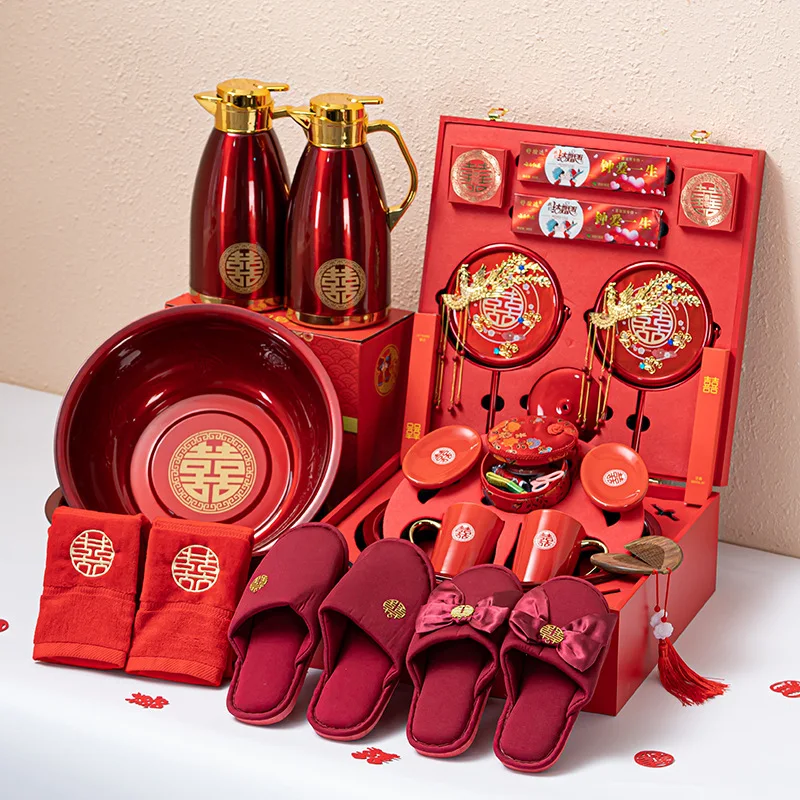 

Suitable for Wedding Dowry Supplies Set Wedding Daquan Ceramic Premium Washing Wedding Articles Bridal Dowry Full Set
