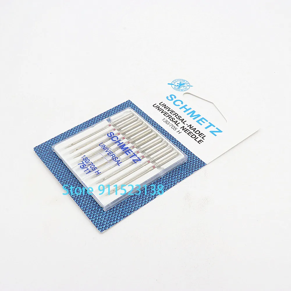 10 Pcs Genuine Germany Schmetz Universal Needle 130/705 H 75/11 For Household Sewing Machine