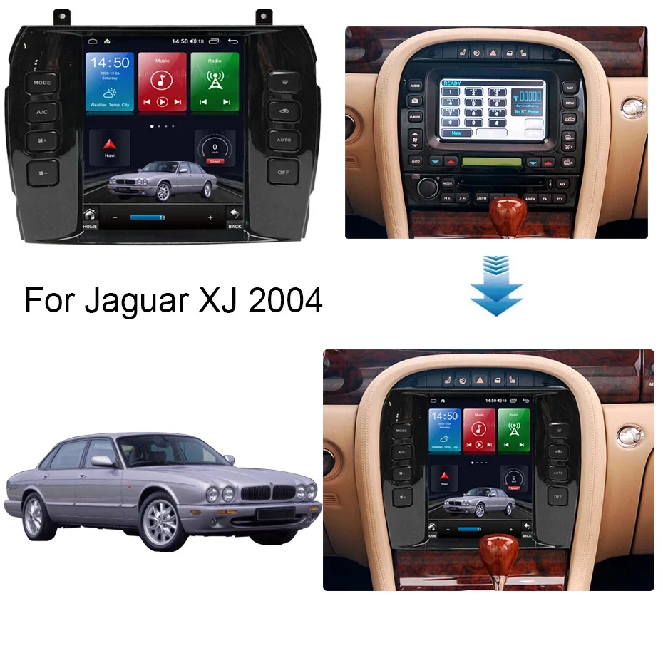 Android13 For Jaguar XJ X-TYPE 2004-2008 Car Radio Auto Multimedia Video Player Navigation GPS Wireless Carplay