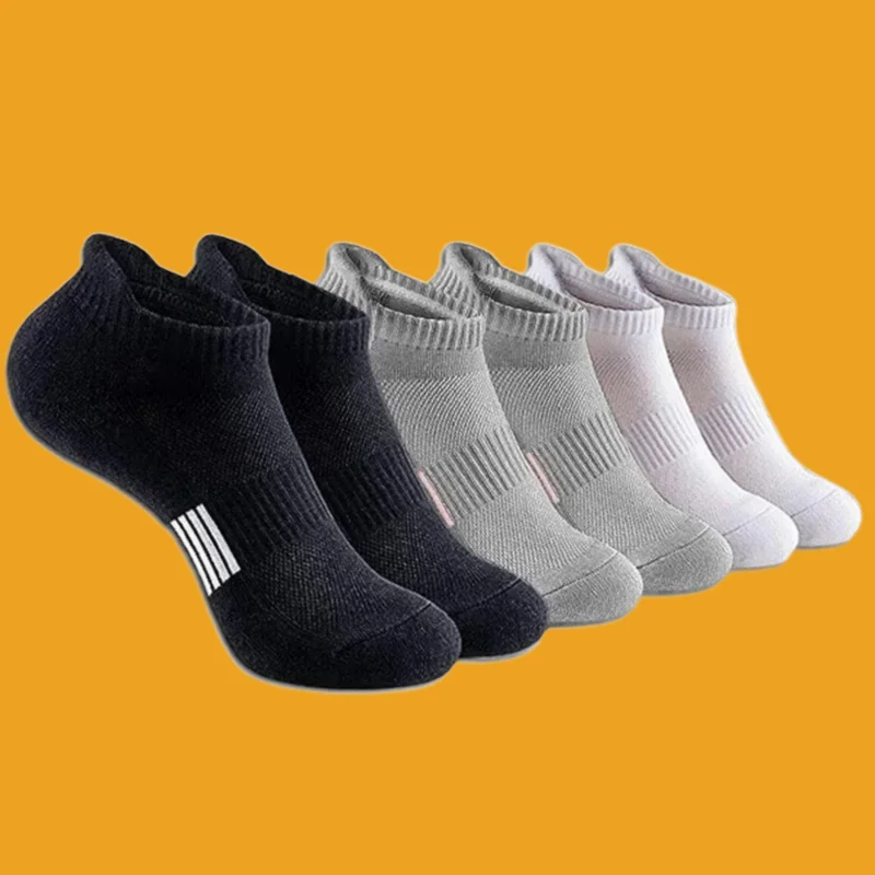 5 Pairs Athletic No Show Socks Running Comfort Cushioned Sport Socks Sweat-absorbing and Breathable 2024 New Socks Ankle Socks