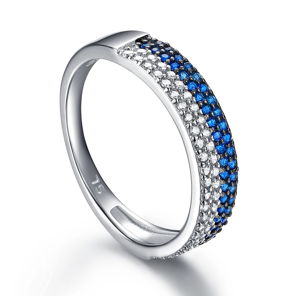 

925 Sterling Silver Ladies Ring 18K Gold Filled Trendy Design Certified by CMA Rhodium Plated with Cut Stone for Wedding Party
