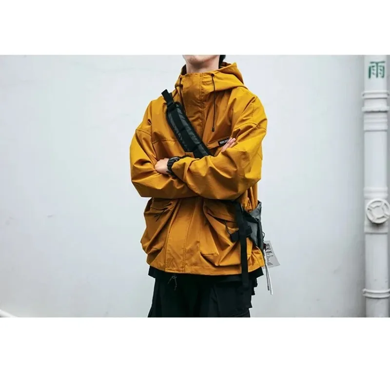 البوب الخريف/الشتاء سترة الرجال مقنعين سترة خارجية الصلبة ملابس الرجال غير رسمية سترة واقية معاطف سترة للرجال مقاوم للماء المشي لمسافات طويلة