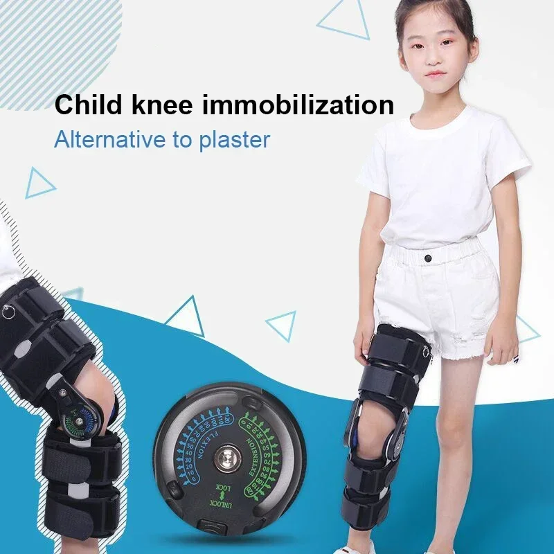 Children\'s Adjustable Knee Fixation Brace Bracket Orthosis Lower Extremity Knee Ligament Injury Protector