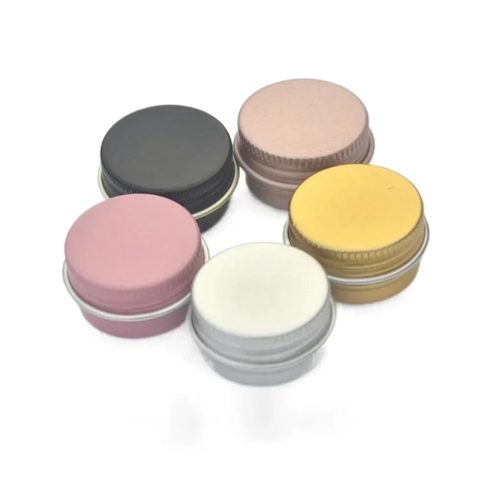 5g frasco de alumínio 5ml bálsamo labial creme para os olhos garrafa recarregável recipiente cosmético vazio rosa ouro prata rosa