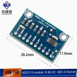 ADS1115 16 Bit I2C Module Precision ADC 4 Channel Development Board Pro Gain Amplifier 2.0V to 5.5V for Arduino