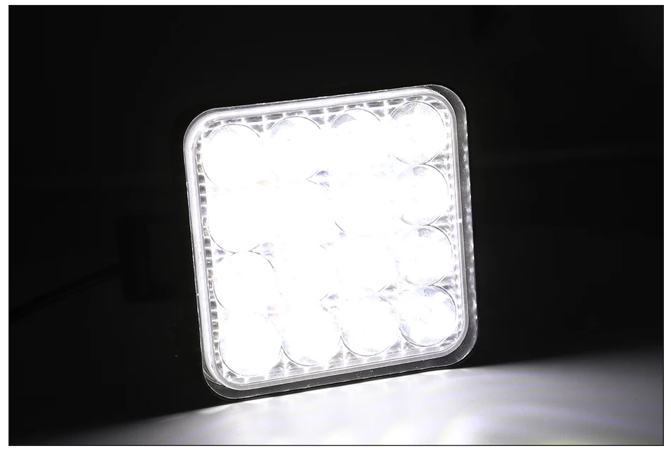 48W 16SMD Arbeitslicht LED Auto Nebelscheinwerfer 12V 24V LKW SUV 4X4 4WD Engineering Scheinwerfer Off-Road Runder Scheinwerfer