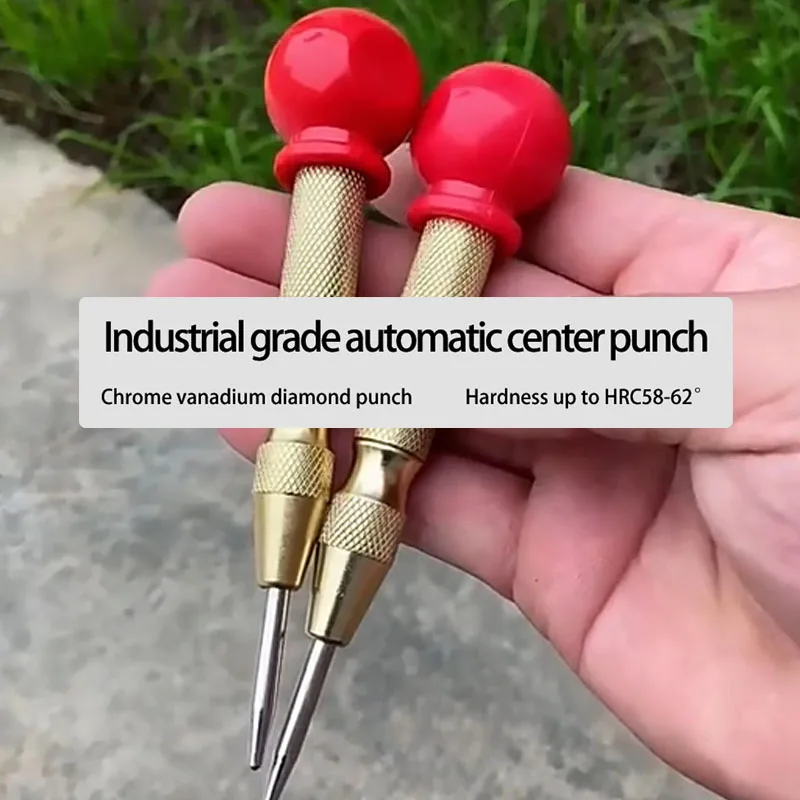 Pin Center Hole Tool mosiężna punktak automatyczny do metalu i drewna dla mechaników stolarzy prasa Dent Marker Work