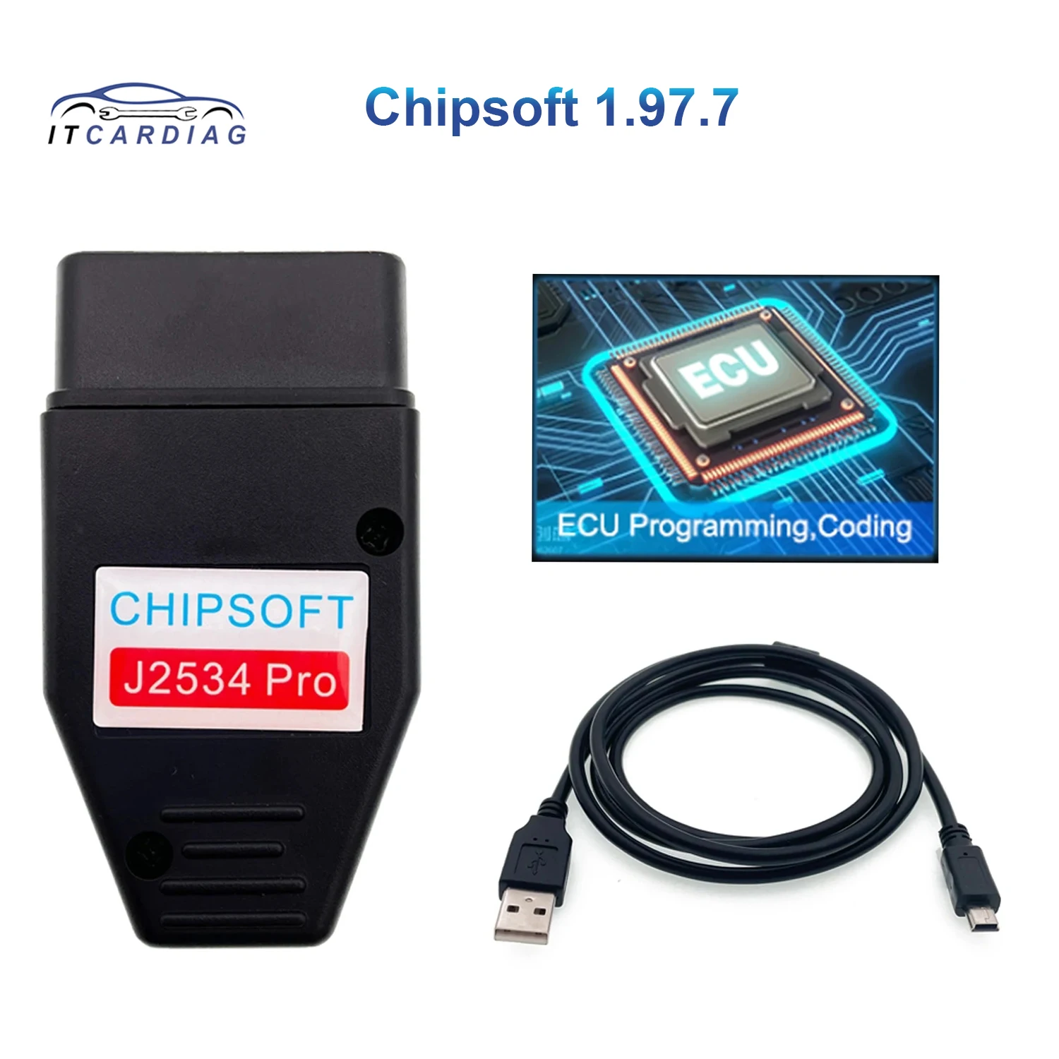 

Chipsoft J2534 Pro ChipLoader 1.97.7 K-line KLine CAN BUS CANHacker Adapter VCI ECU Chip Tunting Tool Update Version of MID