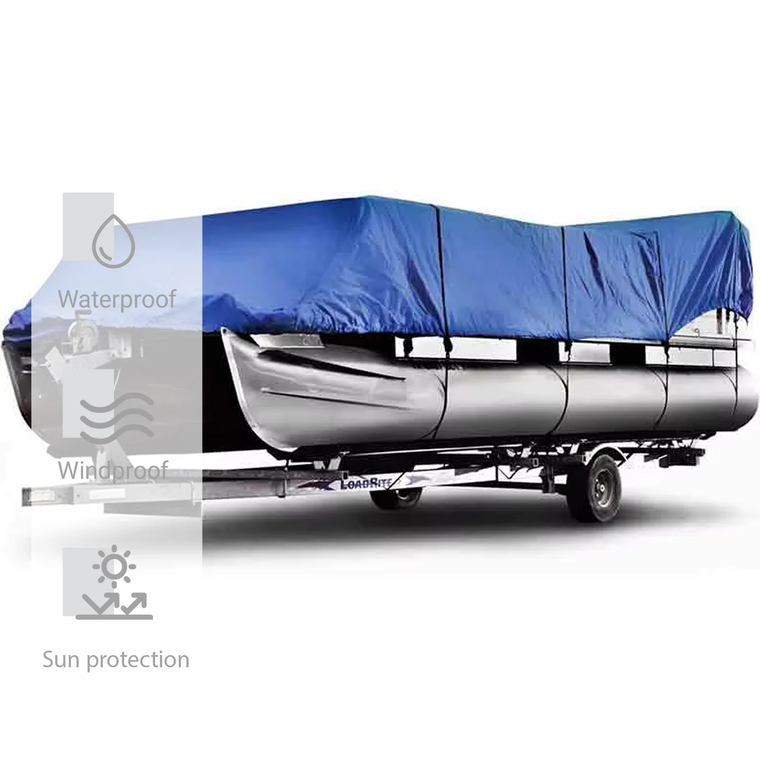 

1000mm Water-Pressure Square Boat Cover 600D Oxford Fabric with PU/PVC Silver Coating Rainproof Custom Color Seasonal Use