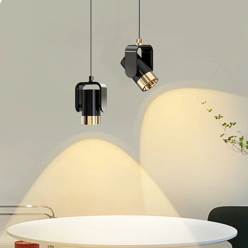 

Minimalist LED Spotlight Pendant Light for Living Dining Room Bedroom Chandelier Bedside Suspend Lamp Indoor Decor Pendant Lamp