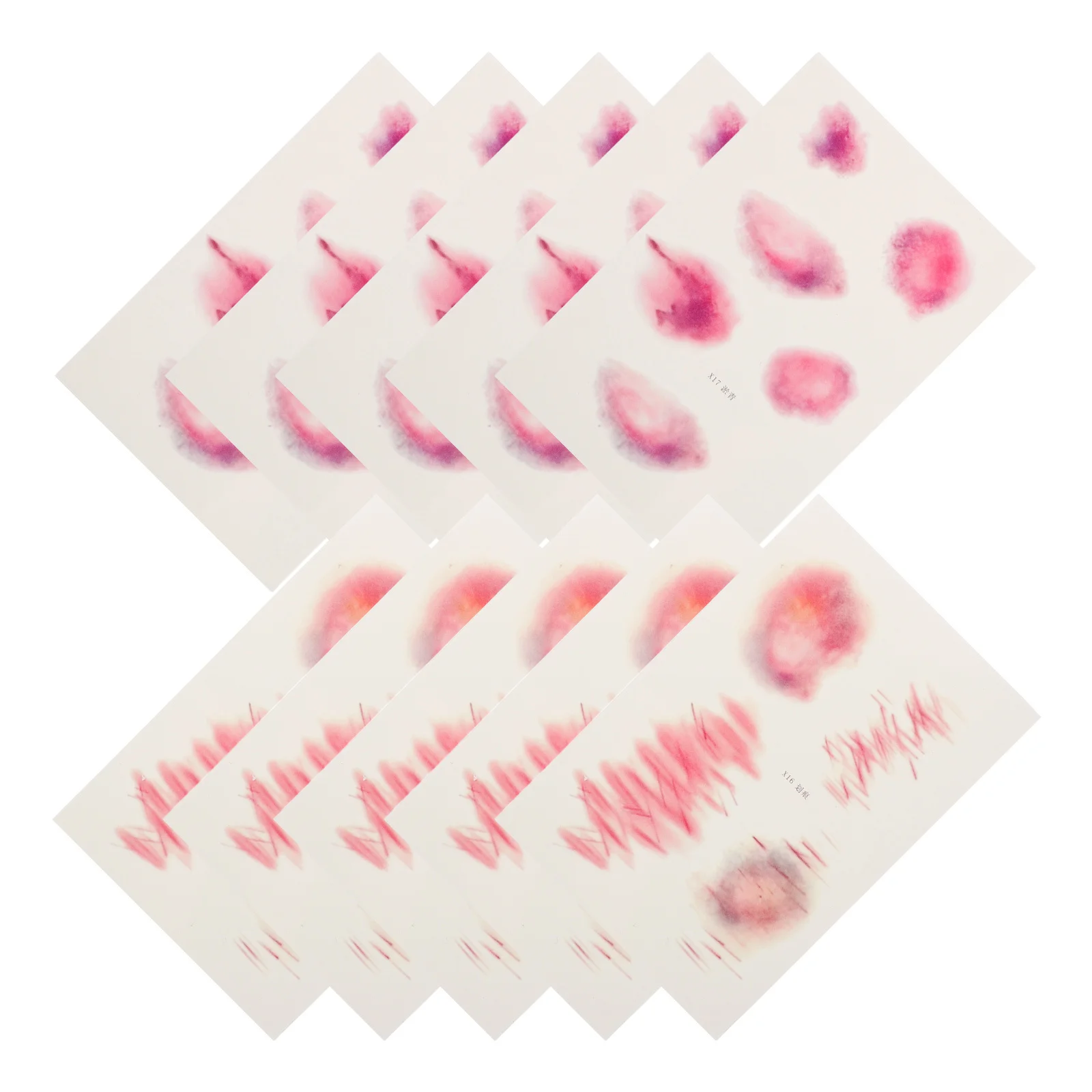 

10 Sheets 3D Scar Sticker Realistic Wound Tattoo Halloween Prank Party Makeup Fake Bruise Bloody Scar Temporary Tattoo
