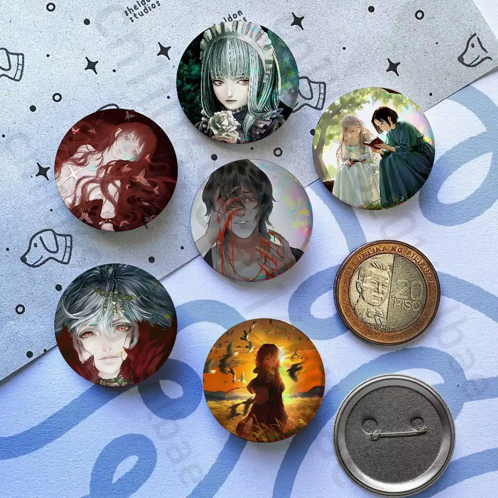 

T-The House In Fata Morgana 58mm Badge Brooches on Backpack Clothes Handmade Round Enamel Pins for Jewelry