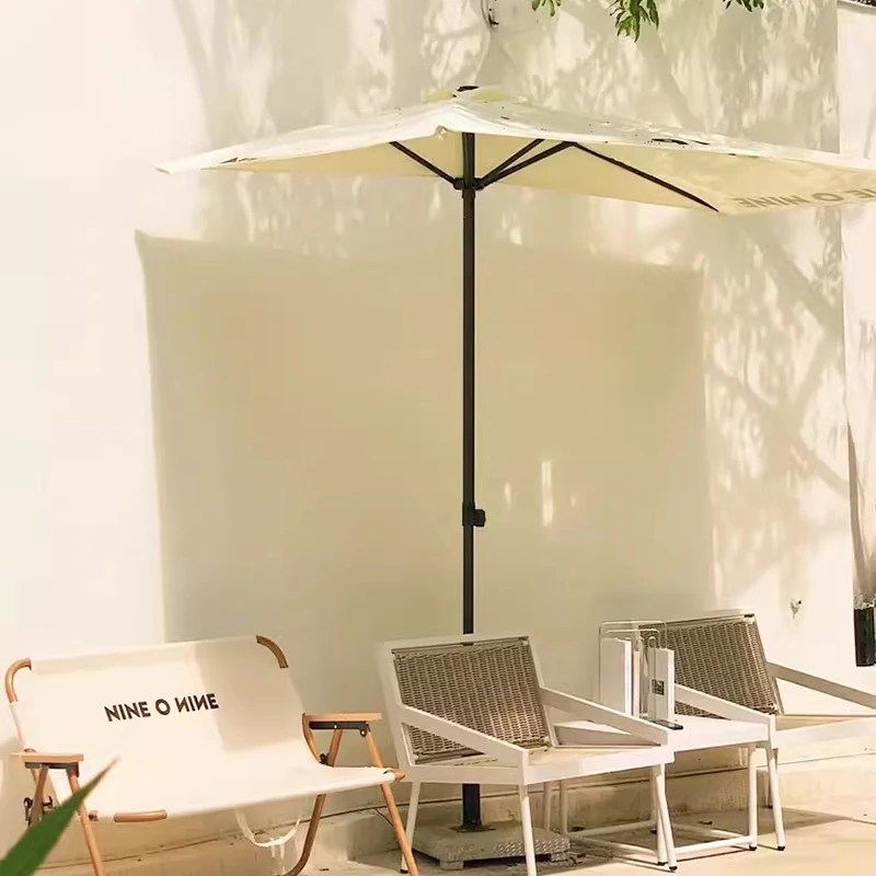 130x250cm street garden umbrella iron used against a Wall parasol Outdoor terrace Sun umbrella rectangular umbrella no base