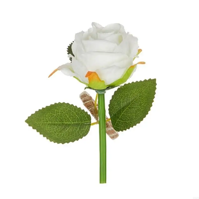 H58B Beau Simulater Plante Napkin Holder Elegant Table Table Embellissements Roches serviette