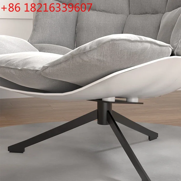 Luxury European Custom Modern Design PU Leather Fabric High Back Single Chaise Lounge Leisure Living Room Chairs with steel legs