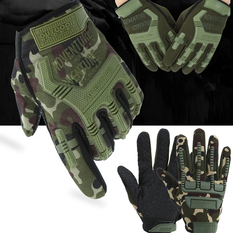 Tactical Military Gloves Airsoft Shot Soldier Combat Police Anti-Skid Bicycle Cycling Full Finger Gloves Men Motocross Gloves