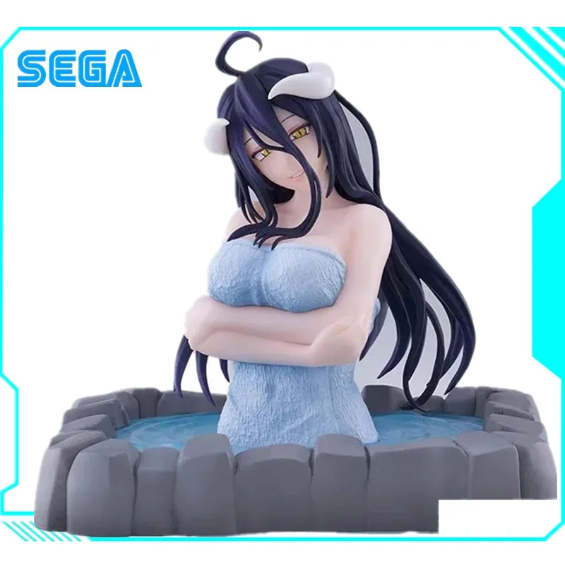 SEGA Original Anime OVERLORD Hot Spring Albedo Private Bathroom PVC Action Figure Model Collection Toy Gifts