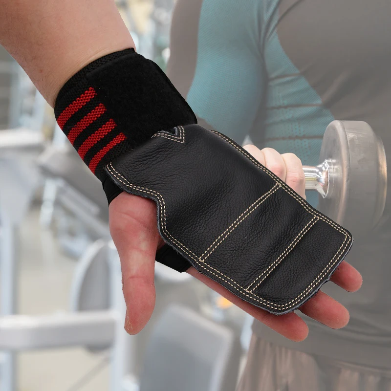 Weightlifting Training Weight Lifting Gloves, Wrist Support, Bar Grip, Barbell Straps, Hand Protection, 1Pair