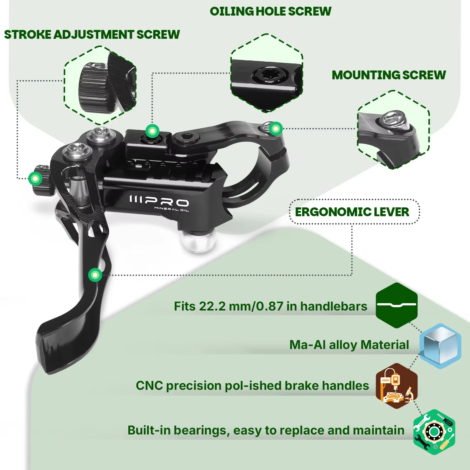 4 Piston Ebike Hydraulic Brakes 850/1550Mm Hydraulic Brake Set CNC Heat Dissipating Mtb Mountain Bike Oil Disc Brake Set