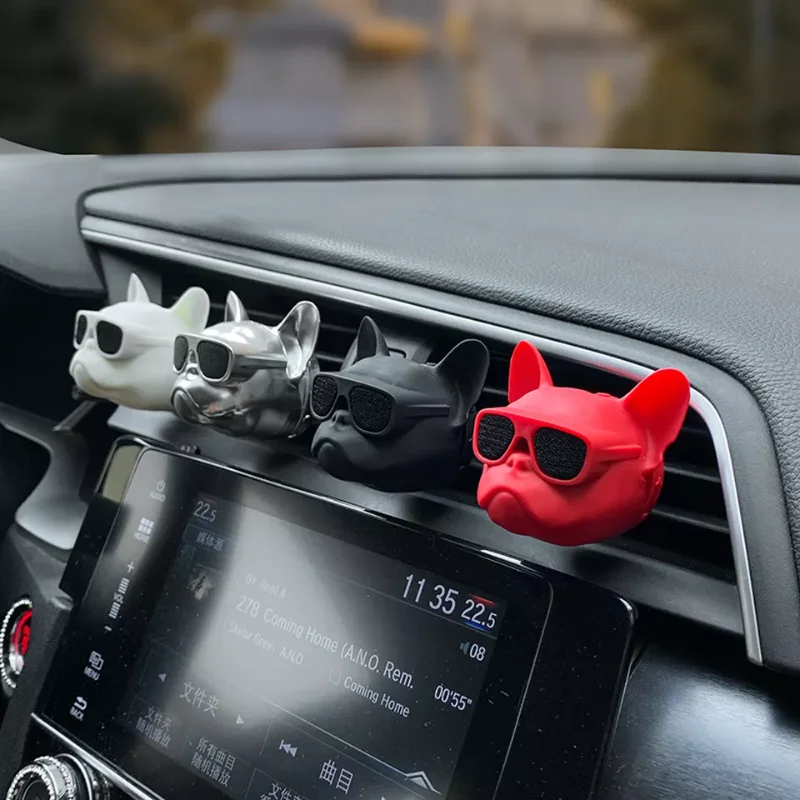 Creative Bulldog Car Perfume Fragrance Diffuser Air Fresheners Clip Auto Vents Scent Parfume Gift Box Decor Auto Accessories