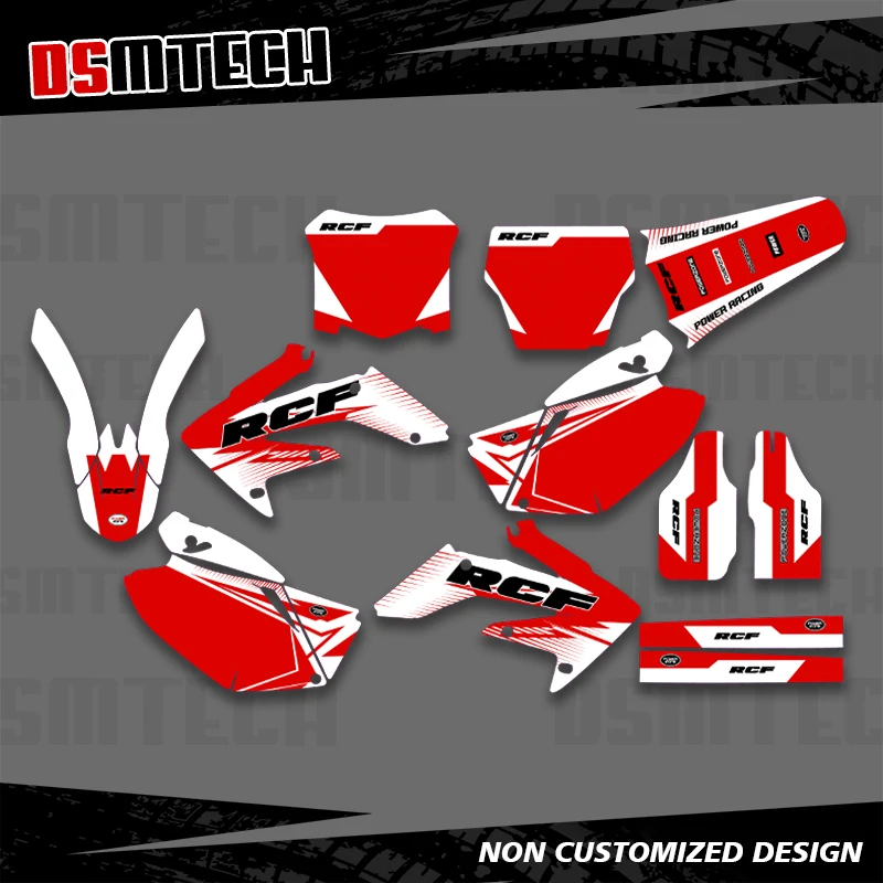 

DSMTECH For HONDA CRF250 CRF250R 2006 2007 2008 2009 CRF 250R Full Graphics Decals Stickers Motorcycle Background Custom 003