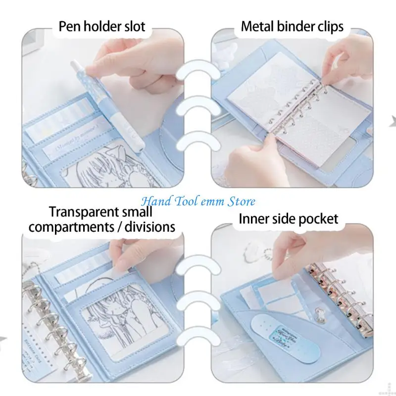 h37f-leather-journal-refillable-hardcover-notebook-with-6-rings-binder-covers-64-sheets-unlined-for-journaling-note-taking