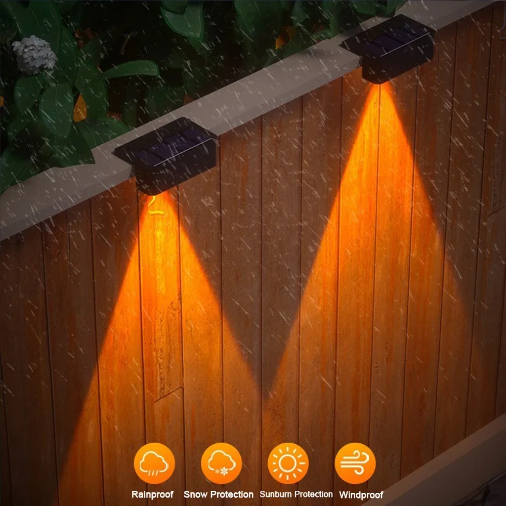 New Solar Outdoor Lights Patio Decorative Lights Home Garden Decoration Ambient Steps Staircase Fence Wall Lights