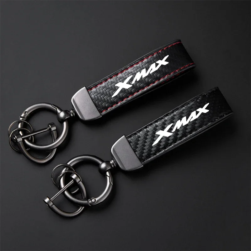 For Yamaha XMAX300 XMAX250 X MAX XMAX X-MAX 300 250 125 250 300 400 Motorcycle High-Grade leather Keychain Holder Keyring
