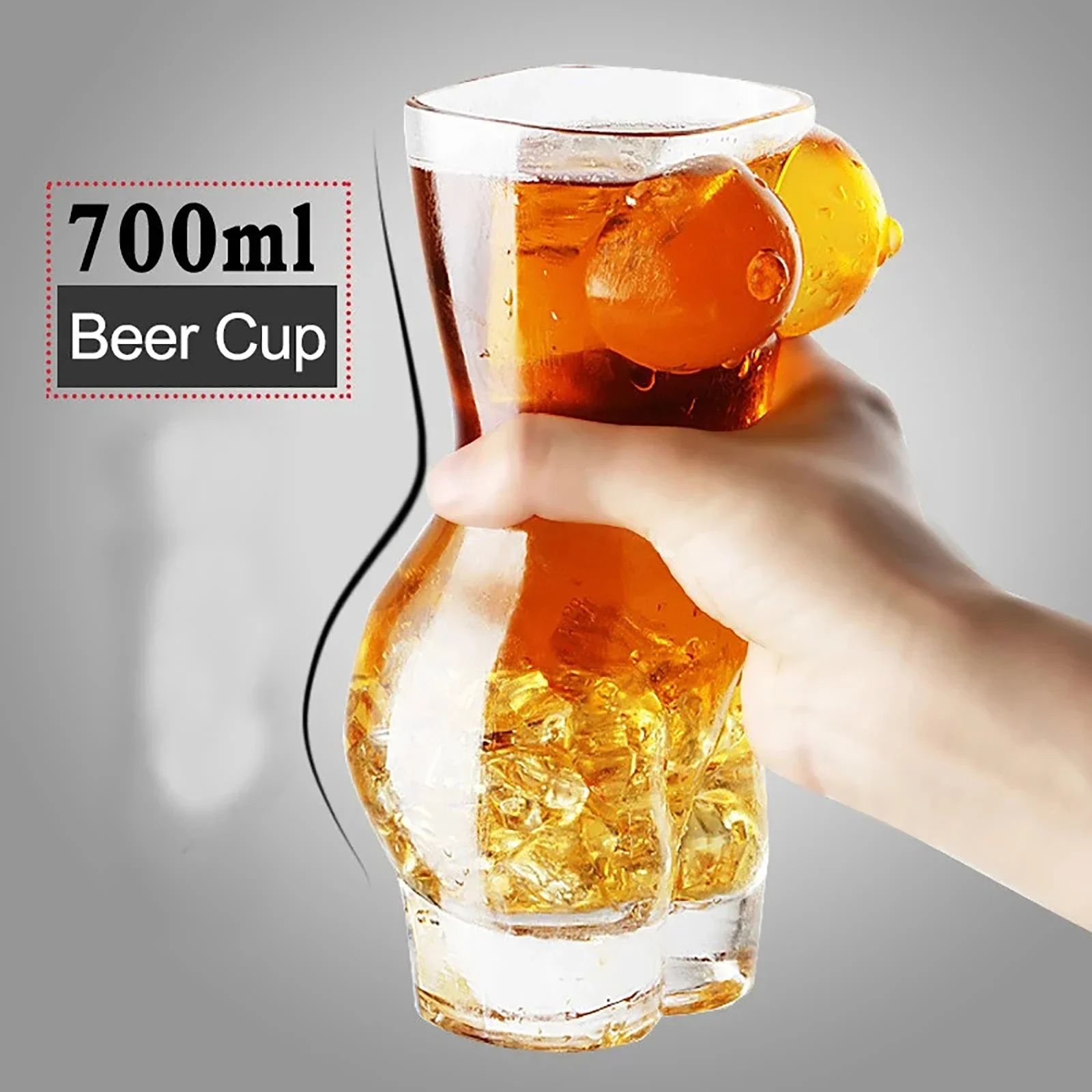 Creative Lady Men Body Shape Water Beer Glass Cup Durable Whiskey Glasses Wine Shot Glass Big Chest Beer Mug Drinkware 700ml