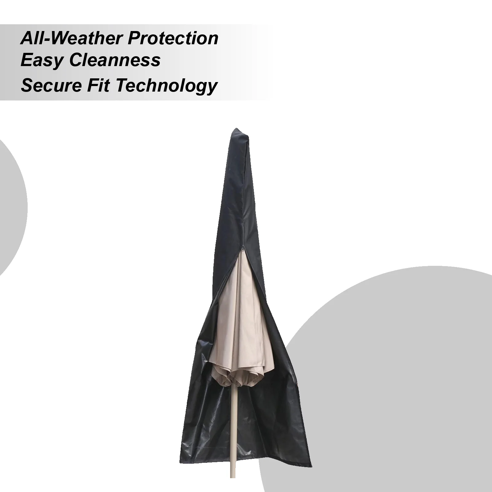 

Patio Umbrella Cover Cantilever Umbrella Replacement Cover Windproof Parasol Protector Replacement Parts For Deck Home Garden